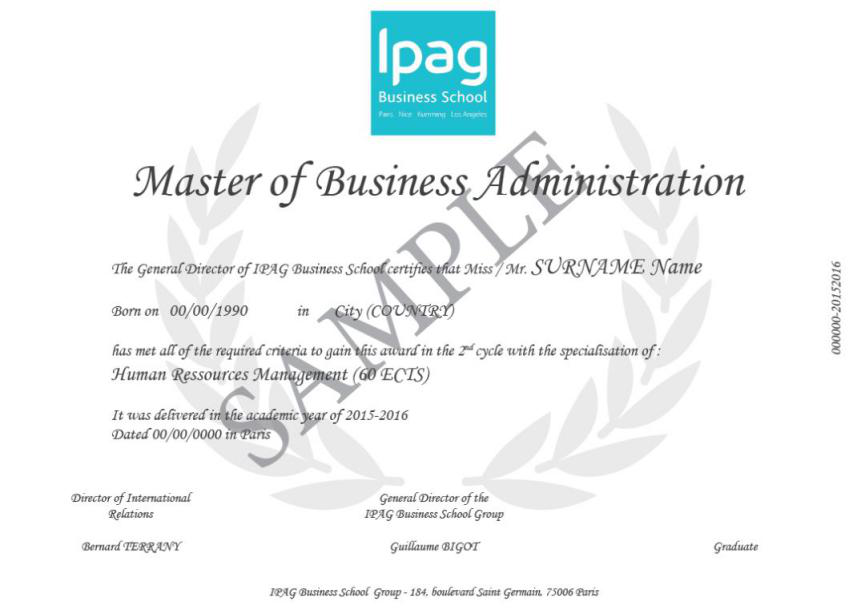 IPAG證書