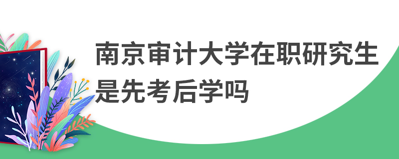 南京審計大學在職研究生是先考后學嗎 南京審計大學在職研究生是先考后學嗎