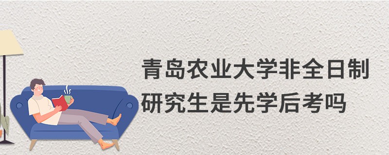 青島農業大學非全日制研究生是先學后考嗎