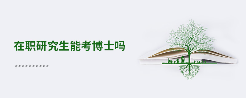 在職研究生能考博士嗎