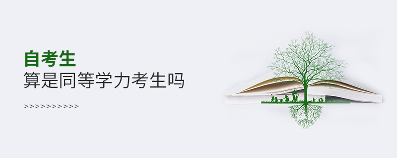 自考生算是同等學力考生嗎 自考生算是同等學力考生嗎