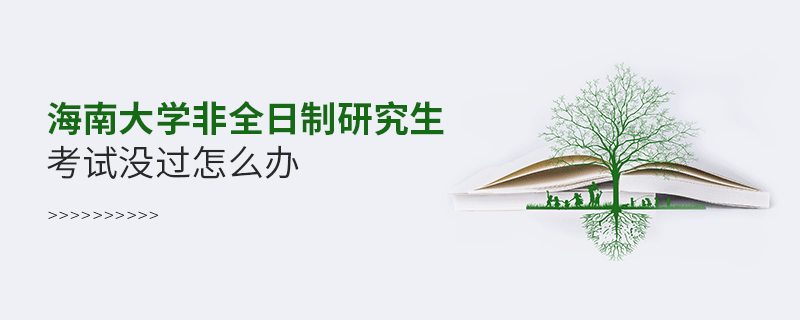 海南大學非全日制研究生考試沒過怎么辦