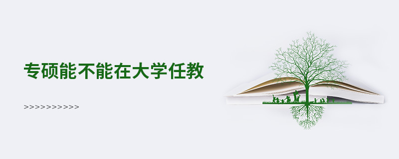 專碩能不能在大學任教