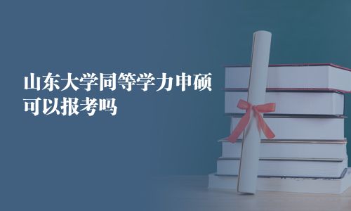 山東大學同等學力申碩可以報考嗎