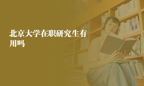 北京大學(xué)在職研究生有用嗎