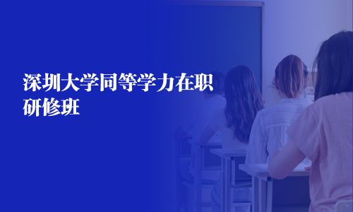 深圳大學(xué)同等學(xué)力在職研修班