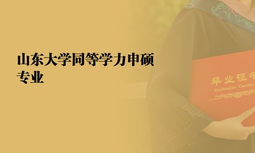 山東大學同等學力申碩專業