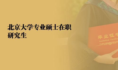 北京大學專業碩士在職研究生