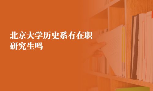 北京大學歷史系有在職研究生嗎