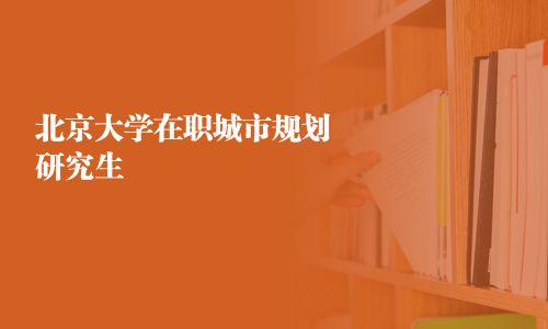 北京大學在職城市規劃研究生