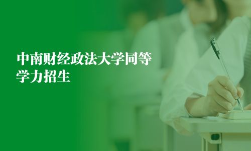 中南財經政法大學同等學力招生