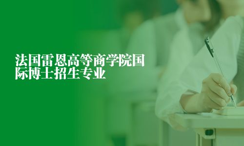 法國雷恩高等商學院國際博士招生專業(yè)