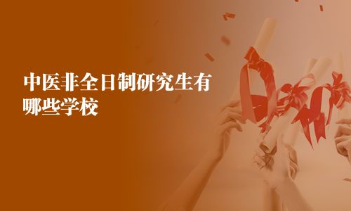中醫(yī)非全日制研究生有哪些學校