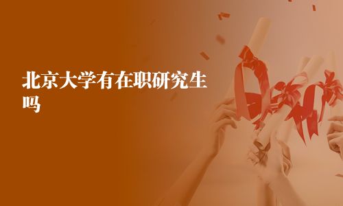 北京大學有在職研究生嗎