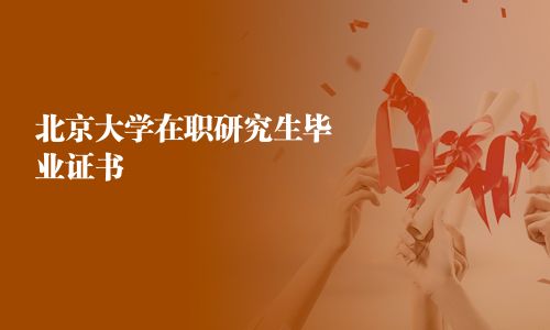 北京大學在職研究生畢業證書