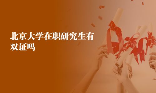 北京大學在職研究生有雙證嗎