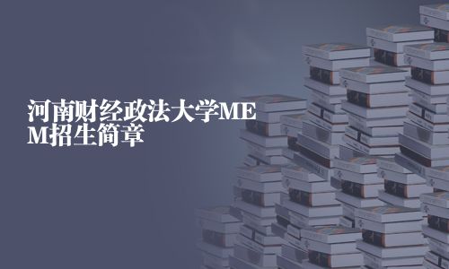 河南財經(jīng)政法大學(xué)MEM招生簡章