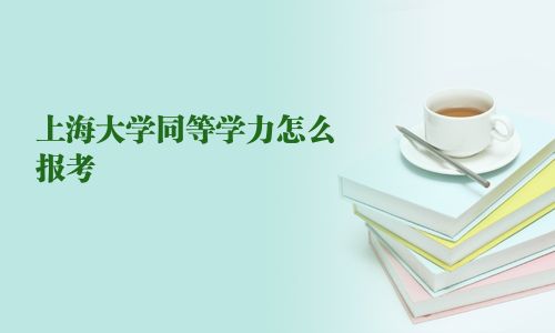 上海大學同等學力怎么報考