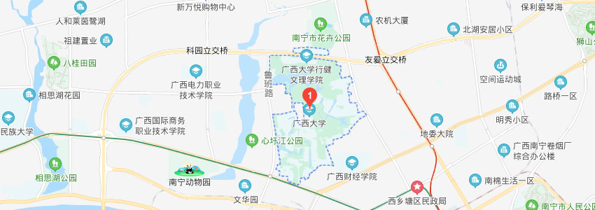 廣西大學學校地圖