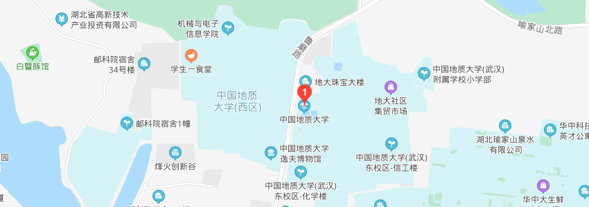 中國地質大學(武漢)學校地圖