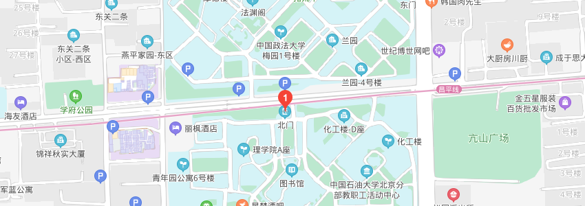 中國石油大學(北京)學校地圖 中國石油大學(北京)學校地圖
