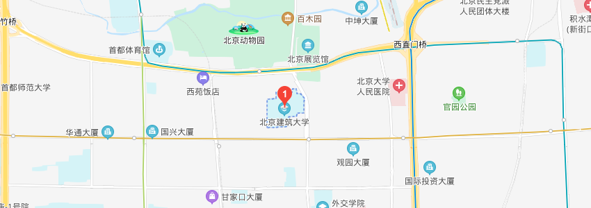 北京建筑大學學校地圖