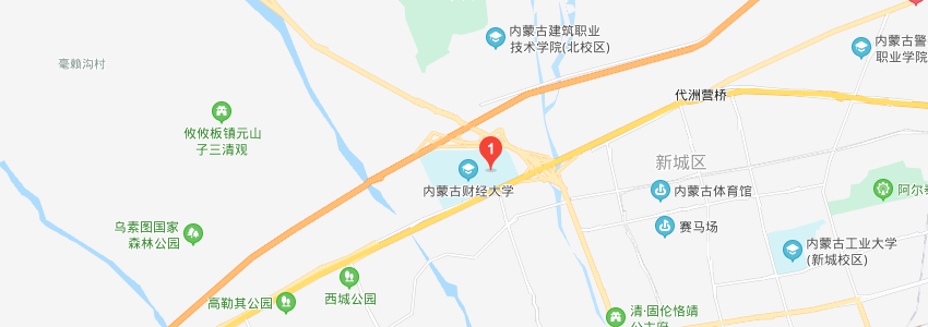 內(nèi)蒙古財經(jīng)大學(xué)學(xué)校地圖