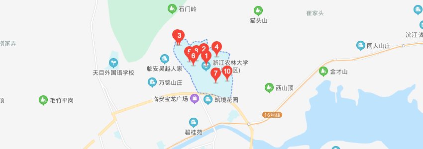 浙江農林大學學校地圖