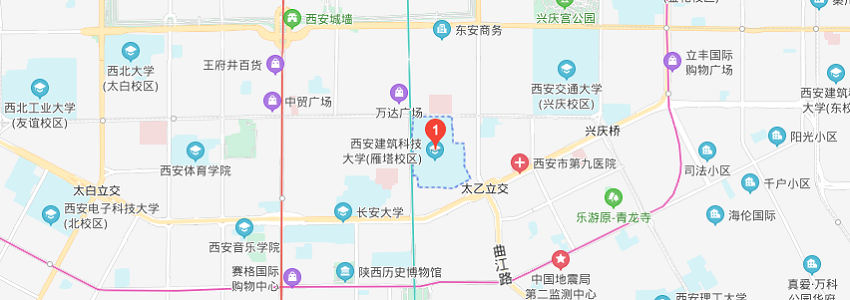 西安建筑科技大學學校地圖