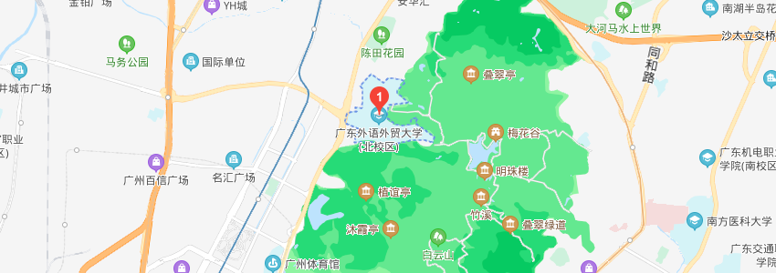 廣東外語(yǔ)外貿(mào)大學(xué)學(xué)校地圖