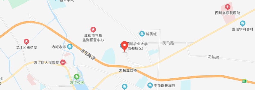 四川農(nóng)業(yè)大學(xué)學(xué)校地圖