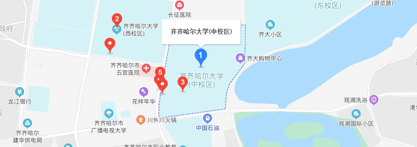 齊齊哈爾大學(xué)學(xué)校地圖