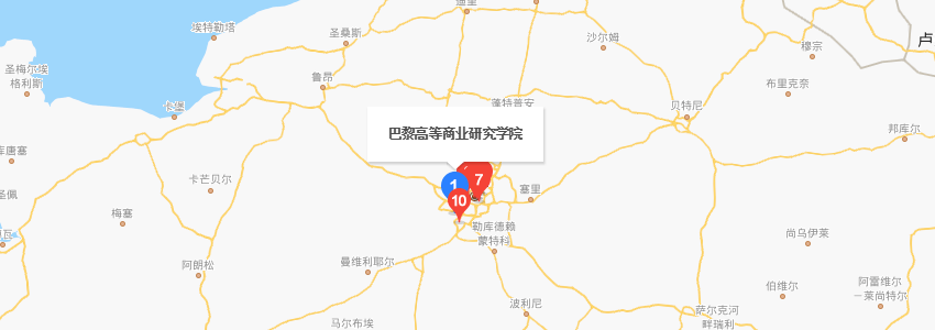 英賽克高等商學院學校地圖 英賽克高等商學院學校地圖