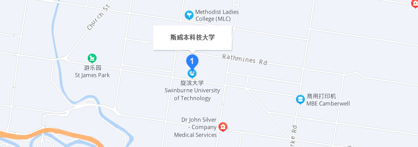 澳洲斯威本科技大學學校地圖 澳洲斯威本科技大學學校地圖