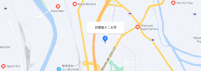 法國巴黎第十二大學學校地圖 法國巴黎第十二大學學校地圖
