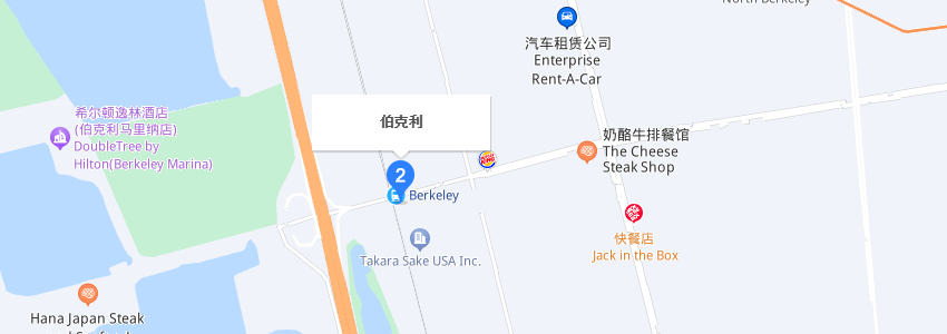 美國伯克利學(xué)院學(xué)校地圖